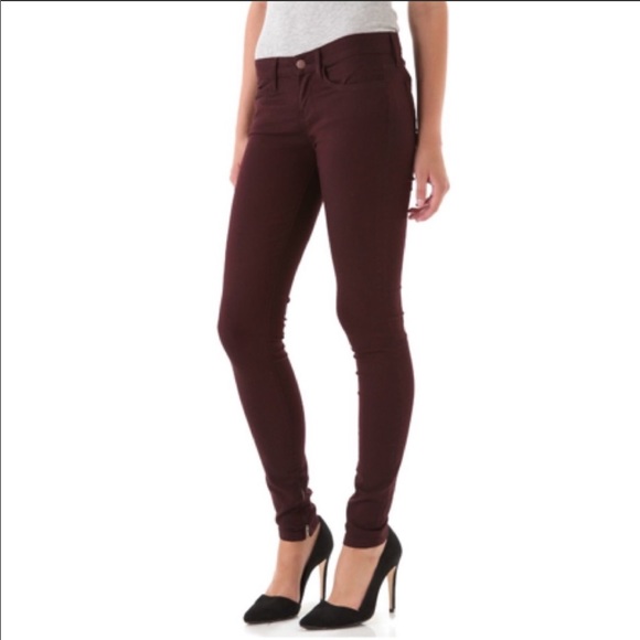 Vince | Zip Leg Skinny Jeans Dark Raisin Jeggings - Picture 2 of 11